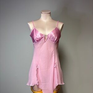 Pink Y2K Mesh Chemise